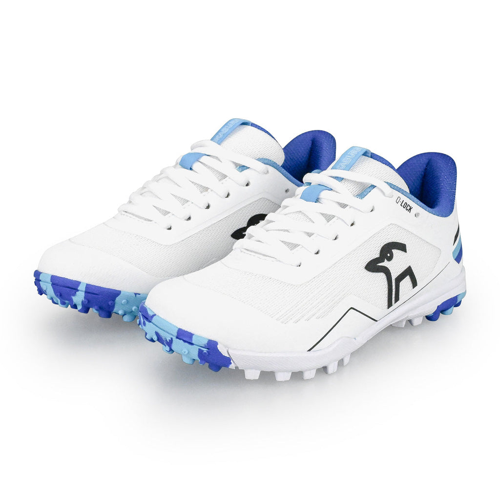 Kookaburra KC 5.0 Rubber Cricket Shoes - Junior Blue/Sky — 3R2527-KC5.0-Blue-AngleFrontShadow