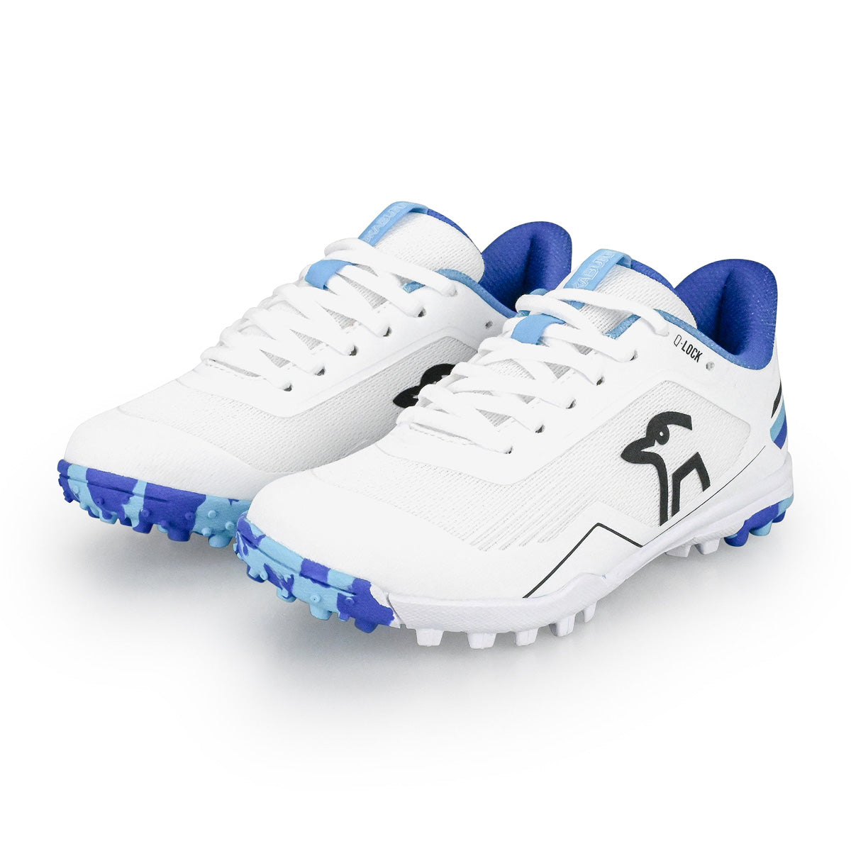 Kookaburra KC 5.0 Rubber Cricket Shoes - Junior Blue/Sky — 3R2527-KC5.0-Blue-AngleFrontShadow