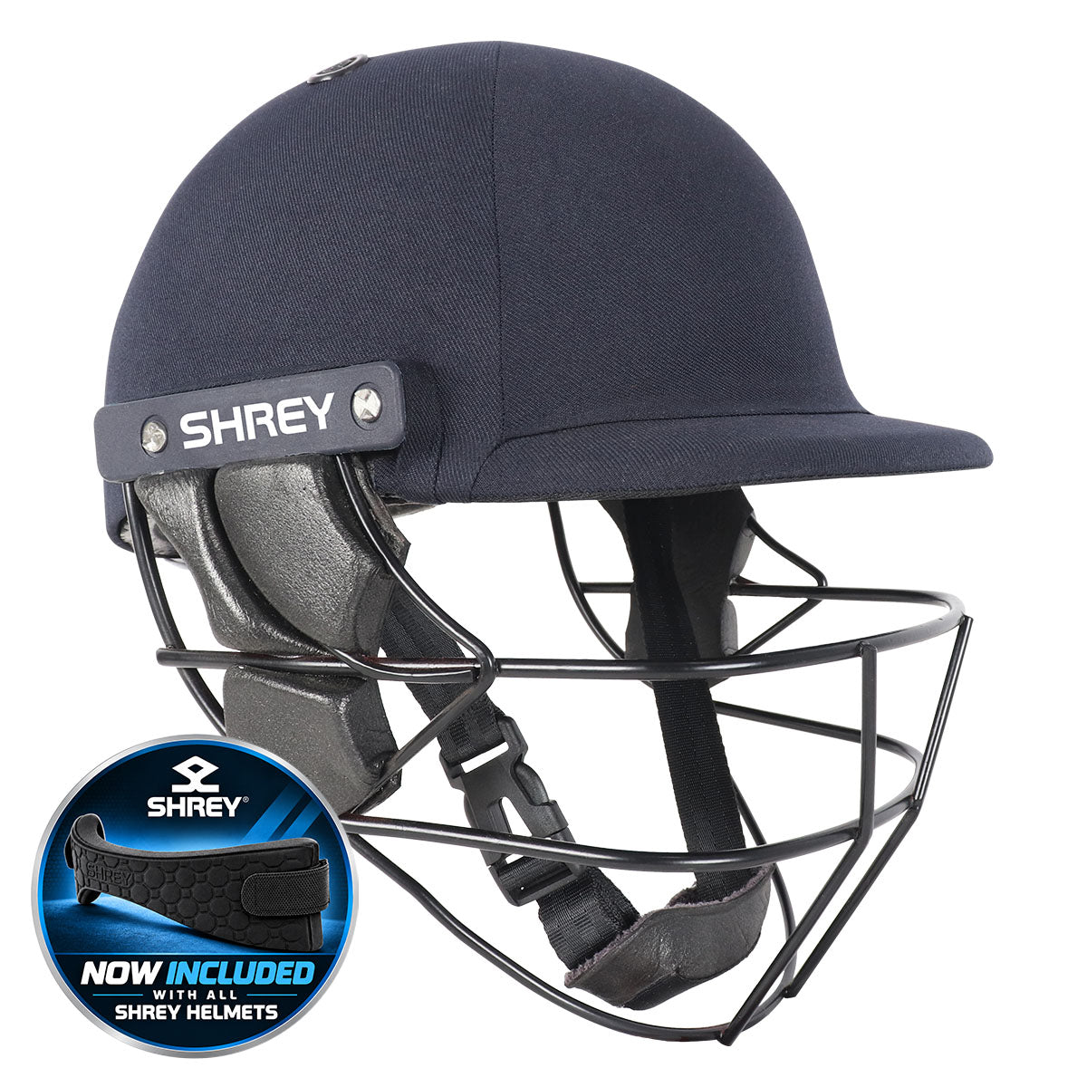 Shrey Armor Junior Cricket Helmet — product photograph, view 1 (navy)