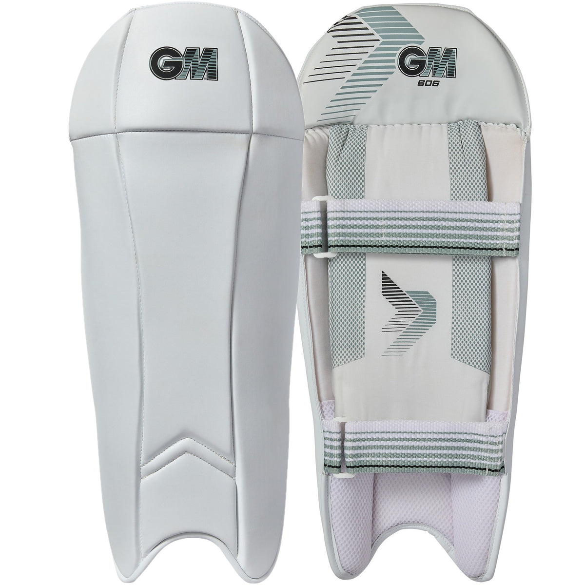 Gunn & Moore 606 Wicketkeeping Pads 2026 front and back