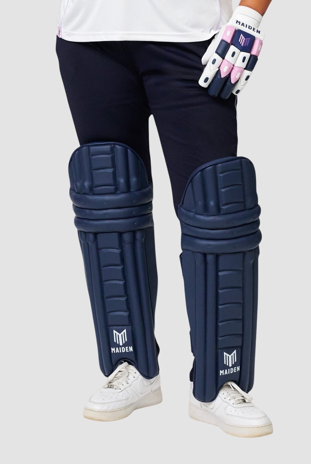 Maiden women's navy batting pads